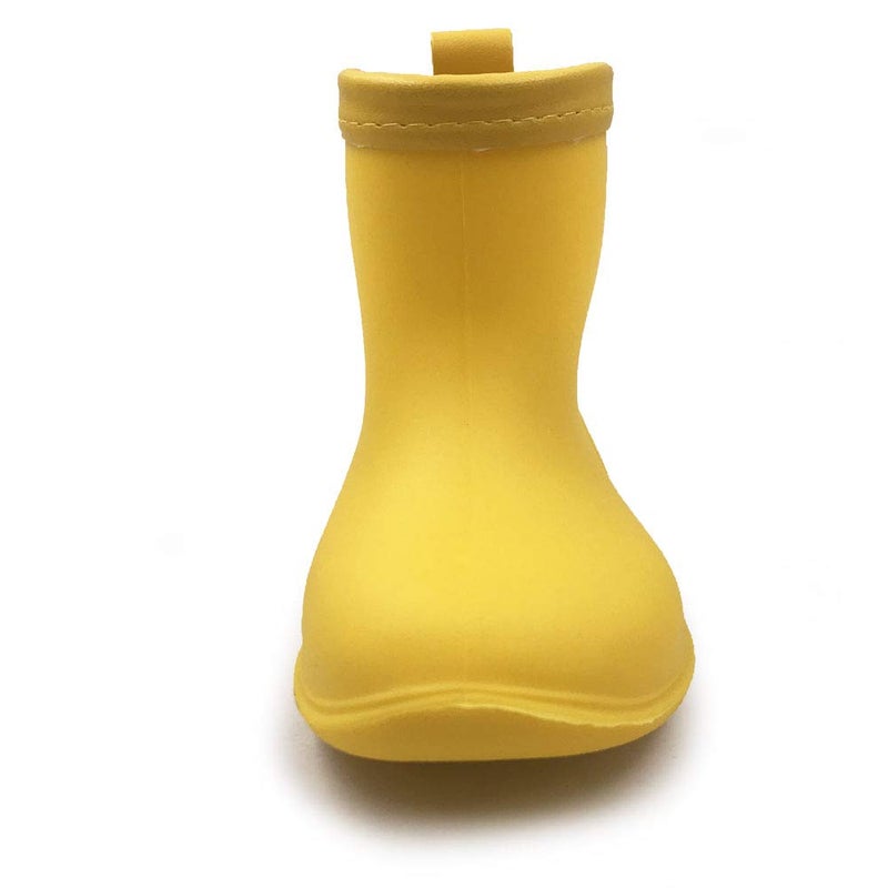 Amoji Boy's Rain Boots Toddler Rainboots Kid's Rubber Waterproof Garden Shoes Yellow 7-8 Toddler - Image 2